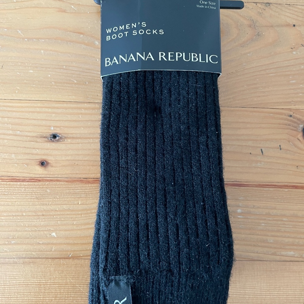 NWT Banana Republic Boot Socks Wool/Cashmere Blend Retail $50.00